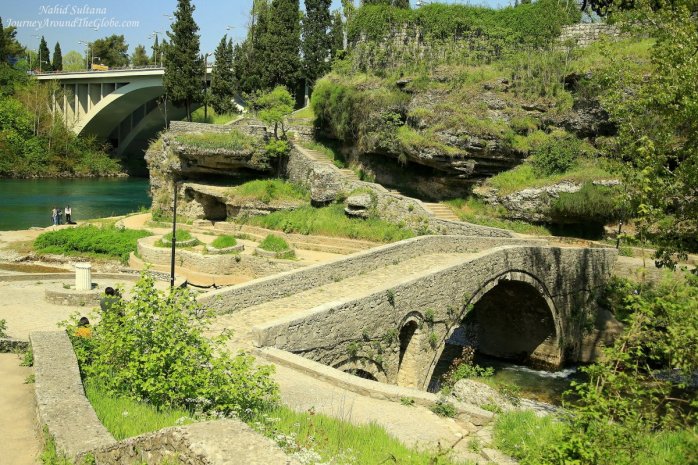 Skaine where River Moraca and Ribnica meet in Podgorica, Montenegro