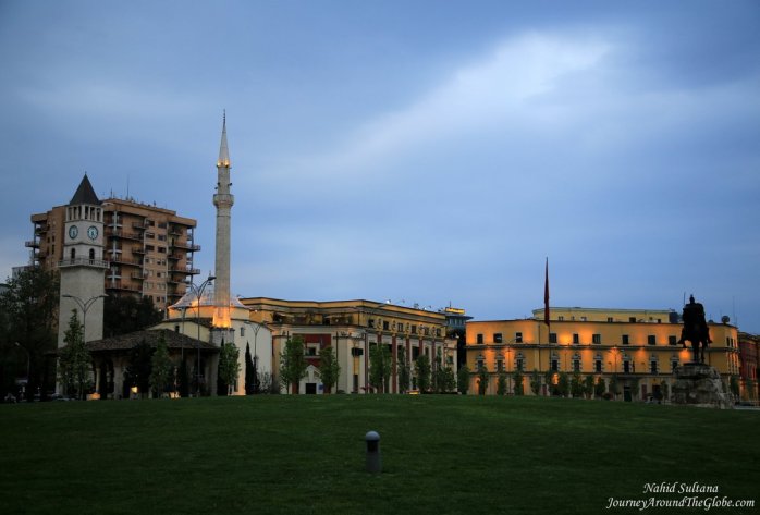 Skander Beg Square - the main square of Tirana, Albania
