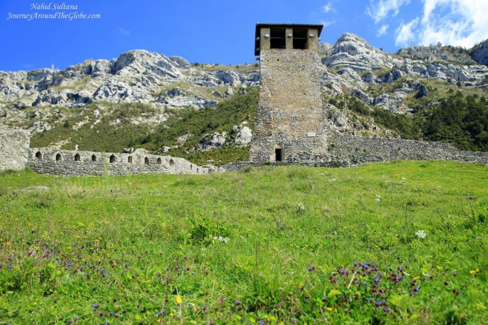 Ruins of Kruja Castle in Kruja, Albania