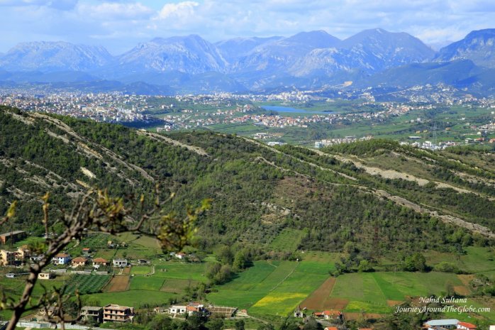Magnificent view from Petrela Castle in Tirana, Albania