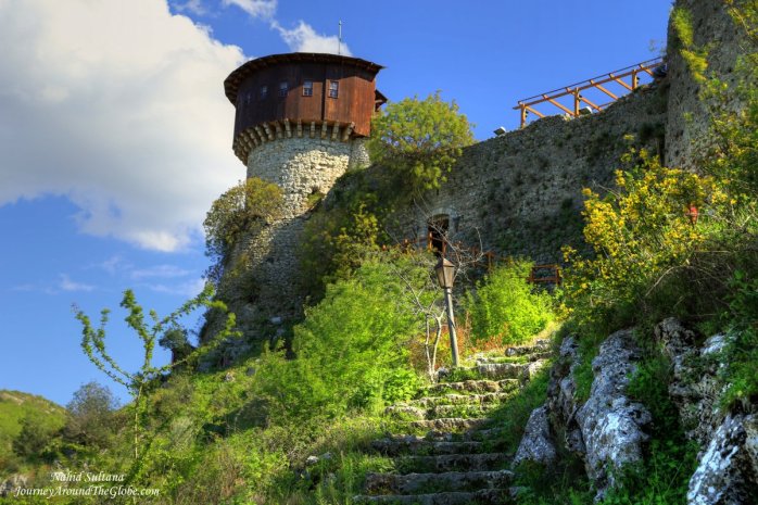 Tower of Petrela Castle near Tirana, Albania