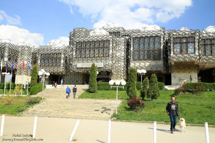 Unique building of University of Pristina Library