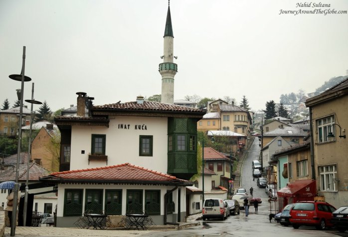 Our hotel was on this slope in Sarajevo, very close to Town Hall