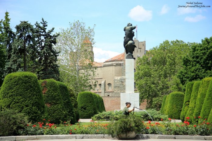 Monument of Gratitude in front of Kalemagdan in Belgrade, Serbia