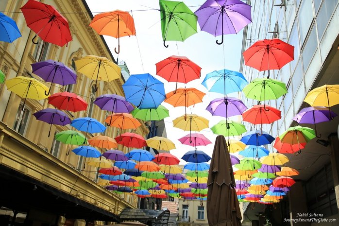 Walking pass a beautiful restaurant in Belgrade, Serbia