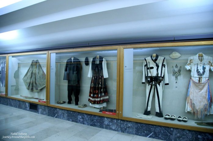 Traditional Balkan costumes in Ethnographic Museum in Belgrade, Serbia