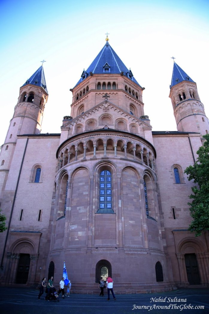 Standing in front of Mainz Dome in Mainz, Germany