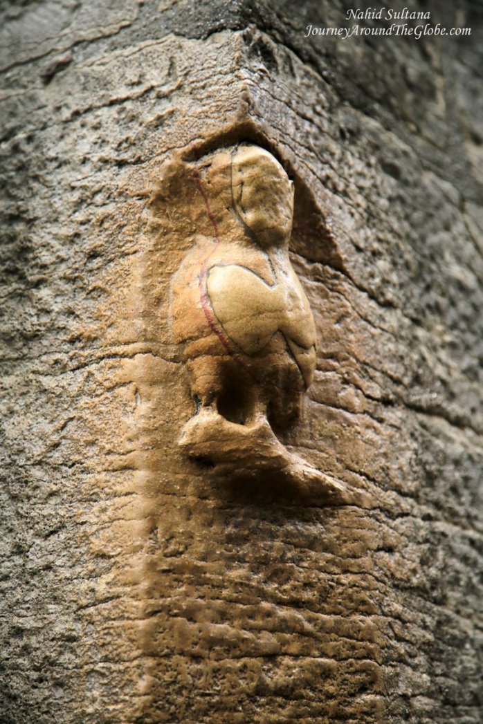 Owl is the icon of Dijon in France, this particular owl is located outside Notre Dame Church, one of the earliest owls of this town, from the 16th century
