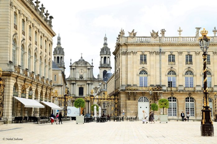 Place Stanislas in Nancy, France...you can see Cathedral of Nancy from the square