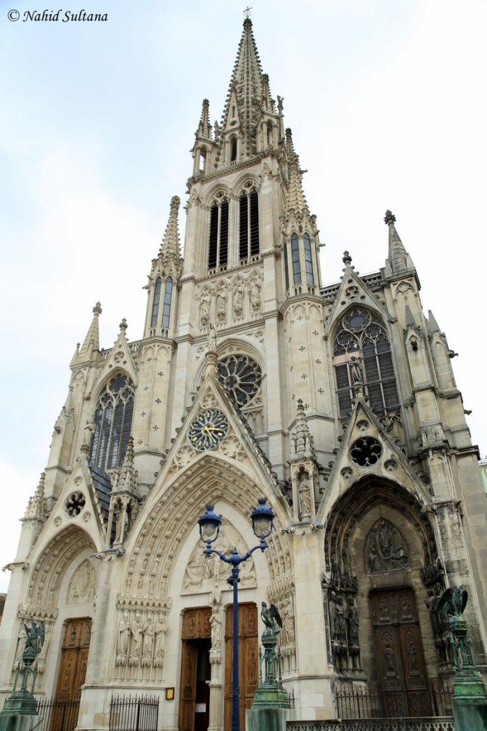 Exterior of La Basilique St. Epure in Nancy, France. It was built by many architects and artists from all over Europe in 1871.