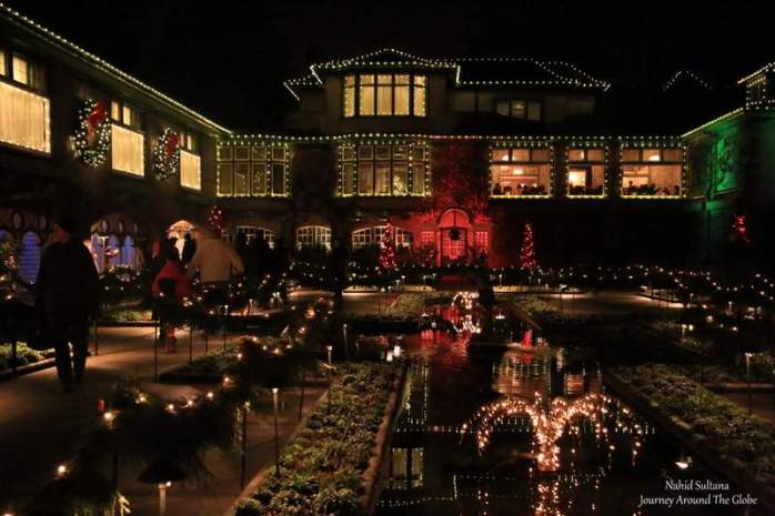 Butchart Garden in winter, located in Victoria, Canada
