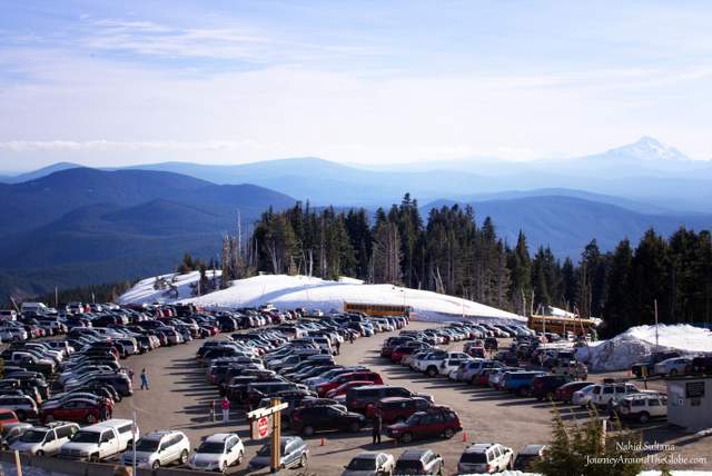 View of Mt. Jefferon from Timberline Lodge, Mt. Hood in Oregon