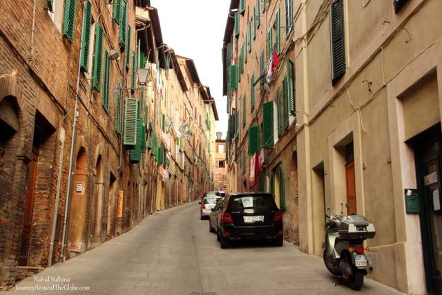 Beautiful windows in Siena, Italy