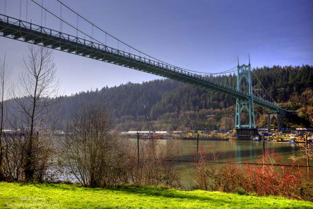 Historic St. John's Bridge in Portland, Oregon