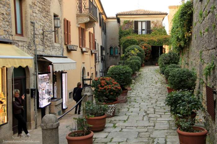 Walking thru the old cobble-stoned alleys of San Marino