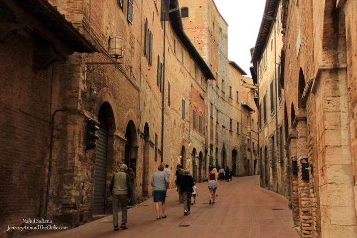 Medieval buildings in the Old Town of San GImignano, Italy