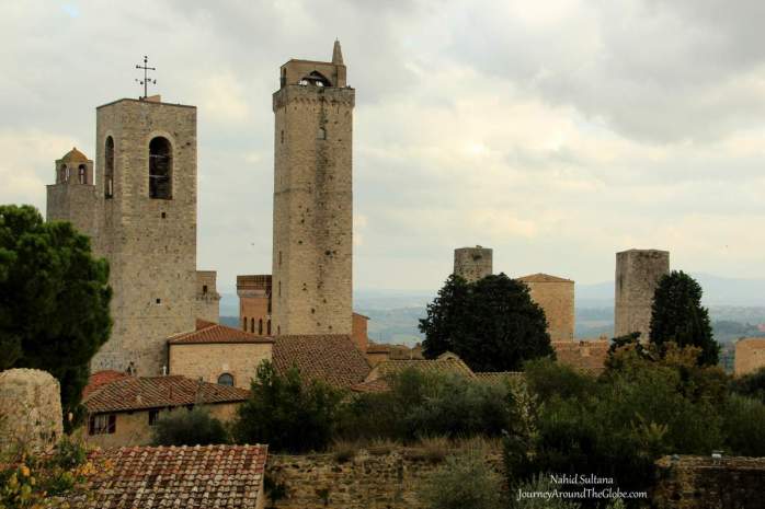 Some of the original 72 towers of San Gimignano in Italy