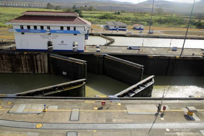 From the balcony of Miraflores Lock, Panama Canal