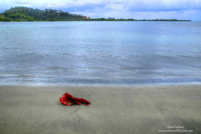 Playa la Angosta beach by the Caribbean coast near Portobelo, Panama