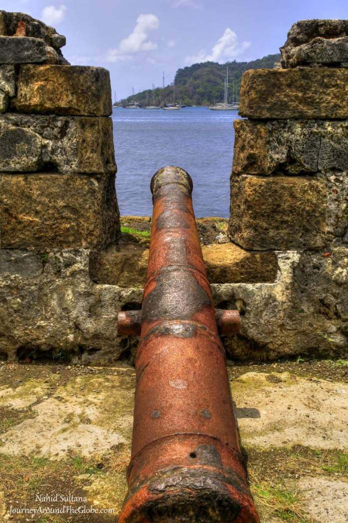 Forte San Jeronimo from the 1700s in Portobelo, Panama
