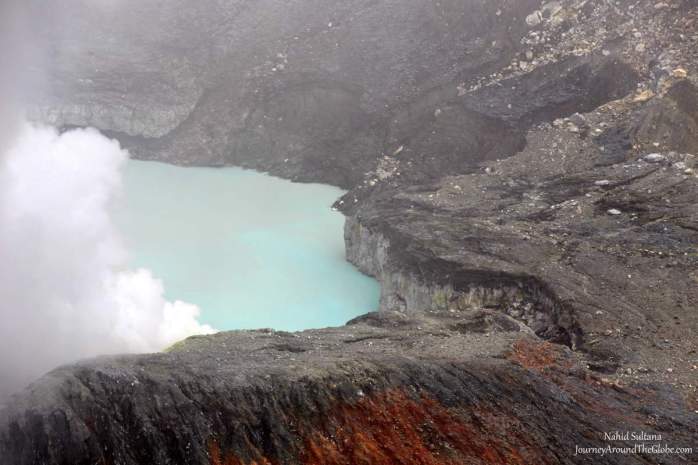 The Main Crater of Poas Volcano National Park in Costa Rica