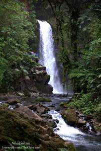 One of the falls of La Paz Waterfalls Garden in Costa Rica