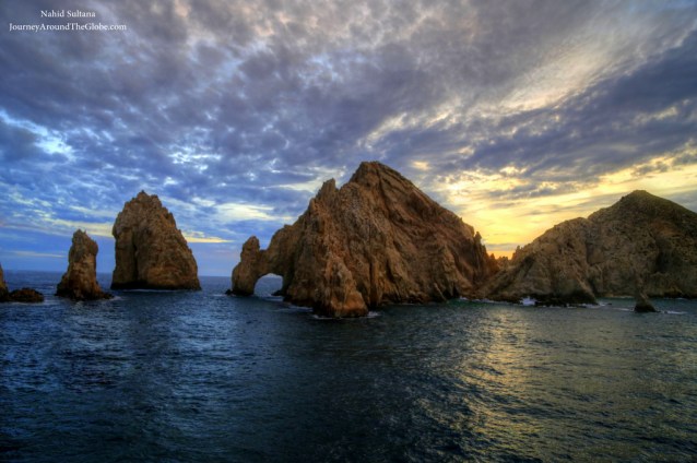 Iconic El Arco or The Arch of Cabo from Sunset cruise in Cabo, Mexico