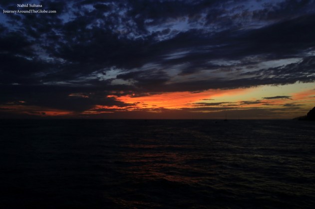 A beautiful sunset on Sea of Cortez in Cabo San Lucas, Mexico