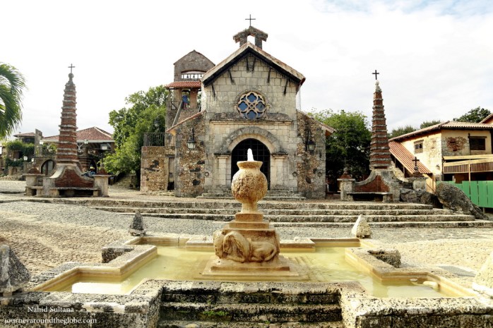 The old church Altos de Chavon in Punta Cana, DR