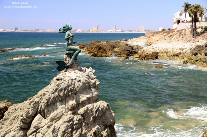 Mermaid by the beach in Mazatlan, Mexico