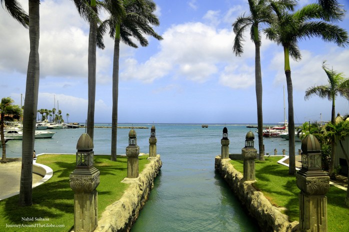 Walking by Renaissance Marina in Oranjestad, Aruba