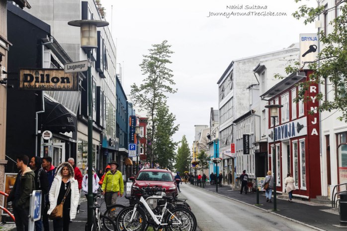 Laugavegur District in Reykjavik, Iceland